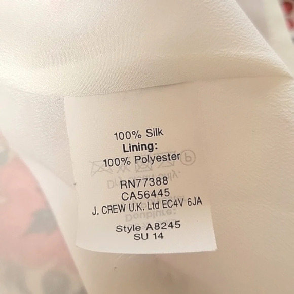 J. Crew Pink California Poppy Silk Medallion Dress Spring Retro 70s - Size 6 - Picture 10 of 12